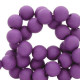 Acrylic beads 6mm round Matt Imperial purple